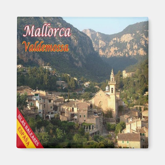 zES104 MALLORCA, VALDEMOSSA panorama, Magnet (Front)