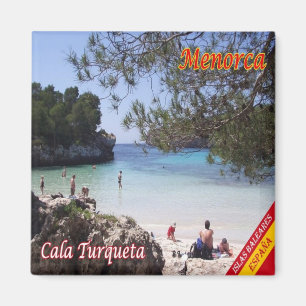 zES105 MENORCA, CALA TURQUETA, Balearic, Fridge Magnet