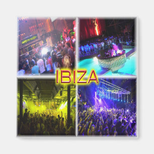 zES110 disco in IBIZA, Balearic, Spain, Fridge Magnet