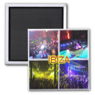 zES110 disco in IBIZA, Balearic, Spain, Fridge Magnet