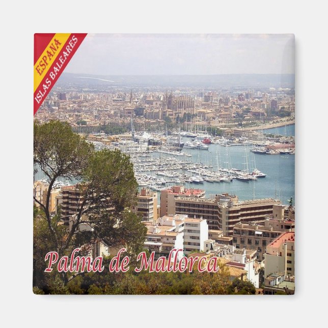 zES126 PALMA DE MALLORCA, Panorama, Fridge Magnet (Front)