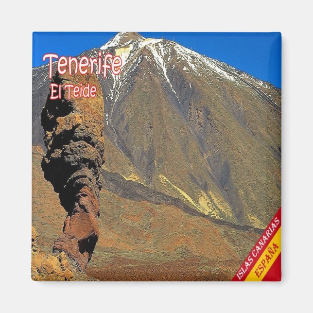 zES136 EL TEIDE Tenerife, Spain, Fridge Magnet (Front)