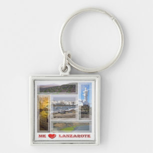 zES145 LANZAROTE "I Love", Spain, Key Ring