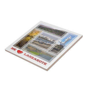 zES145 LANZAROTE "I Love", Spain, Tile