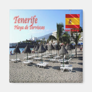 zES147 TENERIFE Torviscas Beach, Canaries, Fridge Magnet