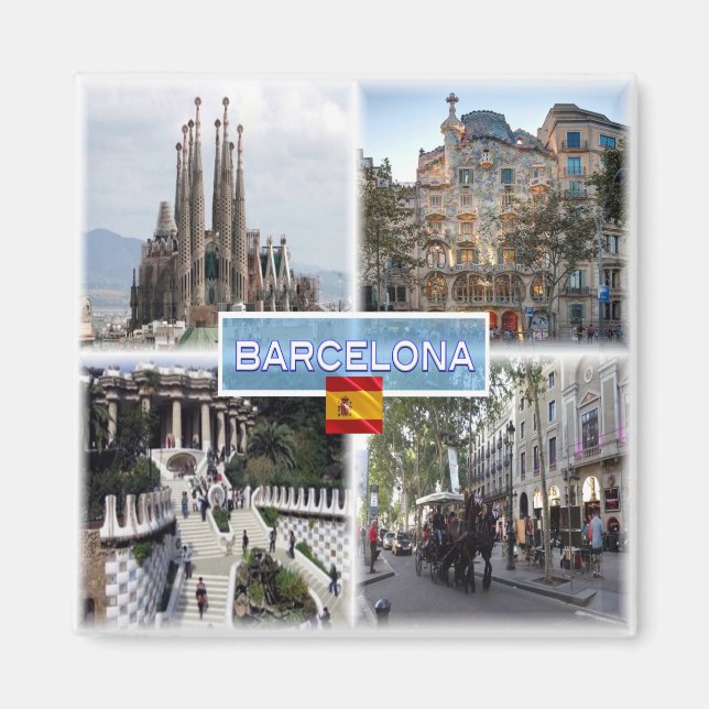 zES155 BARCELONA Sagrada Familia Casa Batllo,  Magnet (Front)