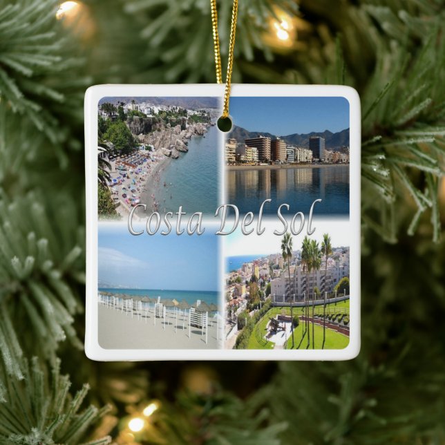zES156 COSTA DEL SOL, Spain, Ceramic Ornament (Tree)