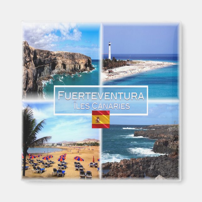 zES158 FUERTEVENTURA Iles Canaries Cuevas de Ajyuy Magnet (Front)