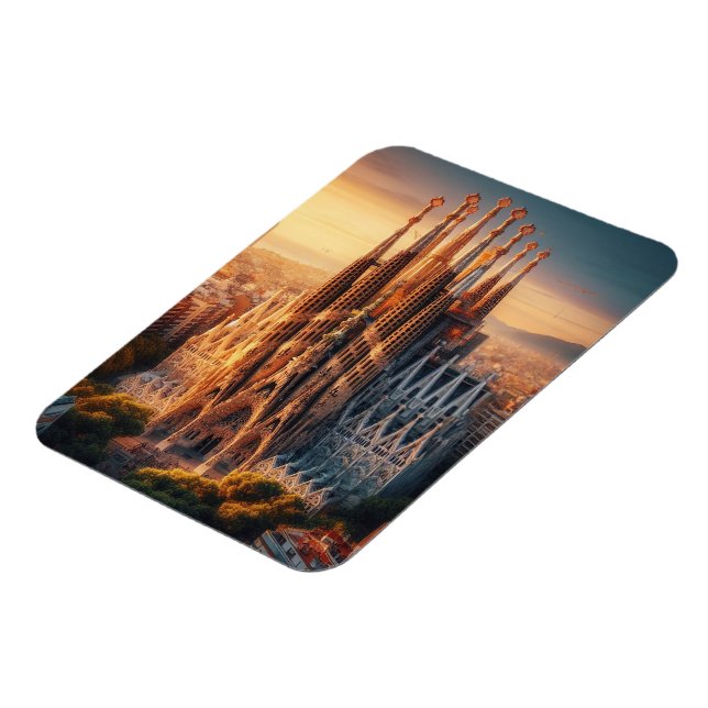 zESa13 BARCELONA Basilica Sagrada Familia, fridge Magnet (Left Side)