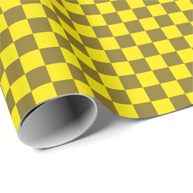 Zest and Acid Chequerboard Wrapping Paper (Roll Corner)