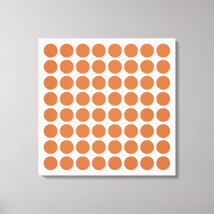 Zest Neutral Dots Canvas Print