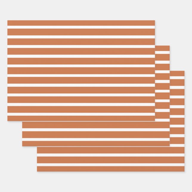 Zest Neutral Stripes Wrapping Paper Sheet (Set)