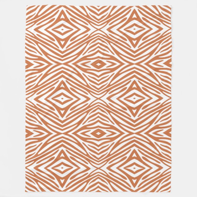 Zest Neutral Zebra Fleece Blanket (Front)
