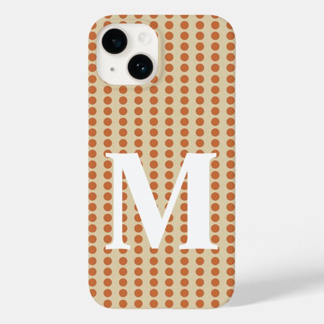 Zest Spice Moods Dots with monogram Case-Mate iPhone Case (Back)