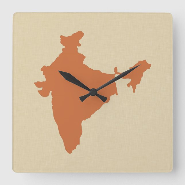 Zest Spice Moods India Square Wall Clock (Front)