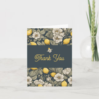 'Zest Wishes' Lemon Bridal Shower-Thank you card