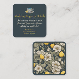 Zest Wishes Lemon wedding Registry Enclosure Card
