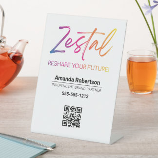 Zestal Pedestal Sign