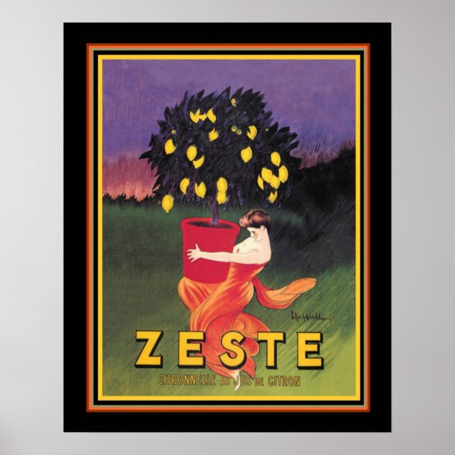 "Zeste" Vintage French Lemonade Ad-16x20 Poster (Front)