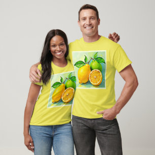Zesty Citrus Burst of Sunshine Design T-Shirt