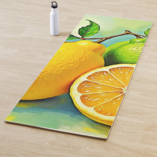 Zesty Citrus Burst of Sunshine Design Yoga Mat