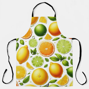 Zesty Citrus Harvest Apron – Orange & Lime Design