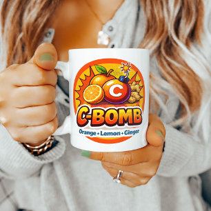 Zesty Citrus Pop Art C-Bomb Tea Mix Coffee Mug
