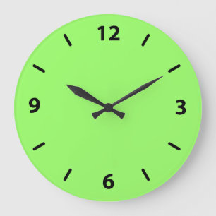 Zesty Key Lime Colour Large Clock