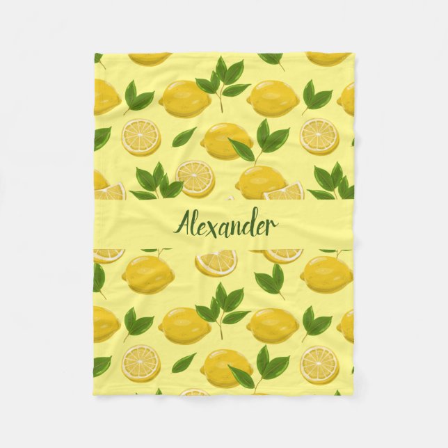 Zesty Lemon Blanket For Babies, Kids and Adults (Front)