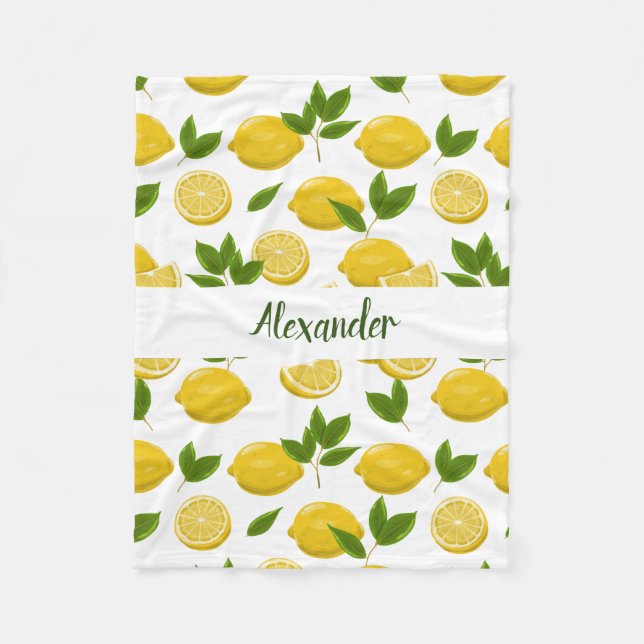 Zesty Lemon Blanket For Babies, Kids and Adults (Front)