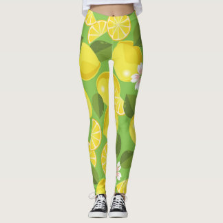 Zesty Lemon: Citrus Pattern Delight Leggings