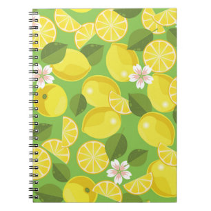 Zesty Lemon: Citrus Pattern Delight Notebook