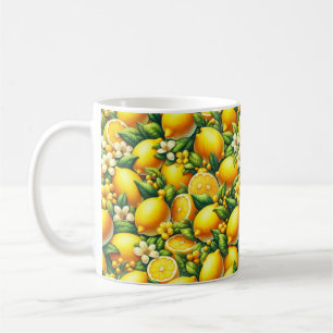 Zesty Lemon Whirl: A Citrus Symphony Coffee Mug