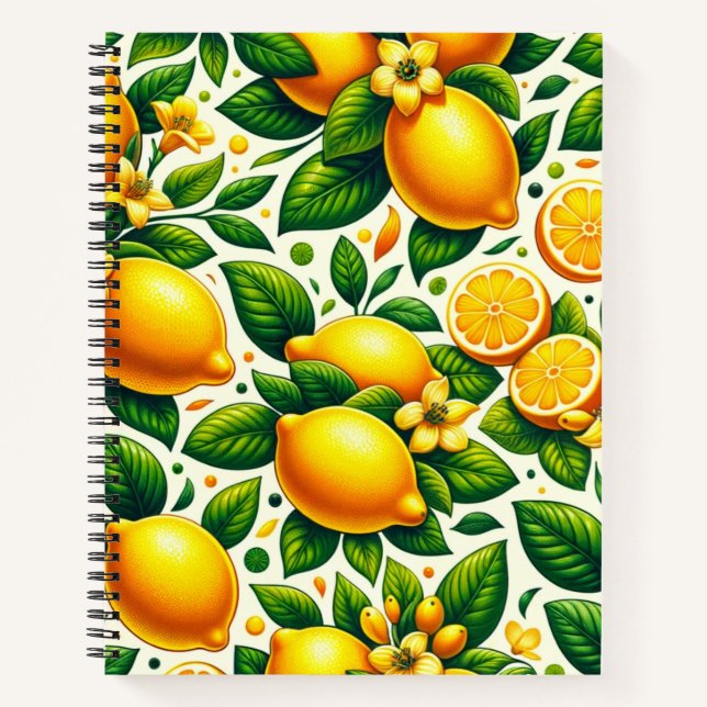 Zesty Lemon Whirl: A Citrus Symphony Notebook (Front)