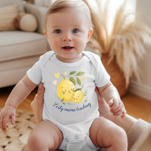 Zesty Mama Loading Lemon Citrus Amalfi Sweetie  Baby Bodysuit