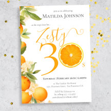 Zesty Orange Fun 30th Birthday Party