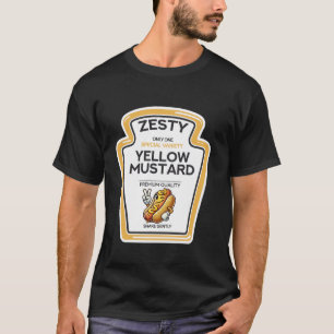 Zesty Yellow Mustard Fun Matching Couples Hallowee T-Shirt