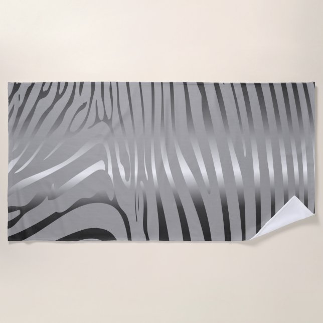 Zesty Zebra Beach Towel (Front)