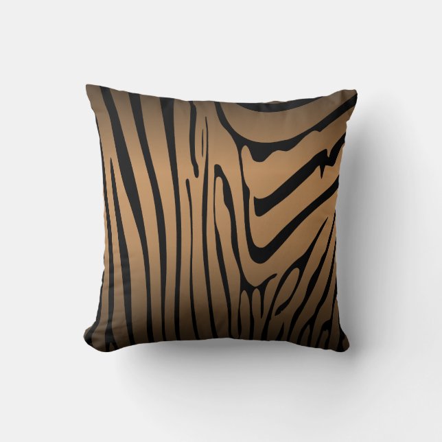 Zesty Zebra Brown  Cushion (Front)