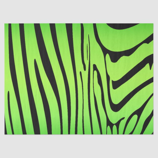 Zesty Zebra Green Tissue Paper (Front)