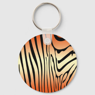 Zesty Zebra Orange Key Ring
