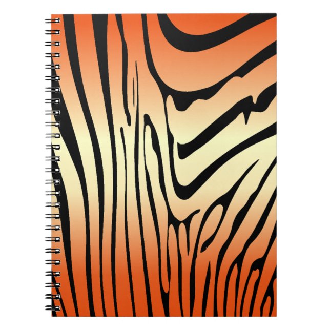 Zesty Zebra Orange Notebook (Front)