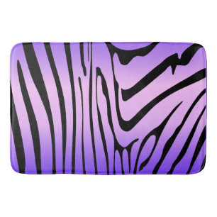 Zesty Zebra Purple Bath Mat