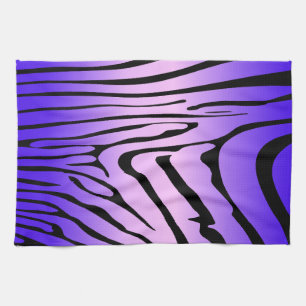 Zesty Zebra Purple Tea Towel