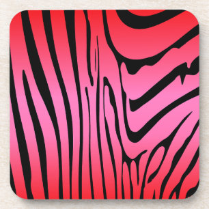 Zesty Zebra Red Coaster