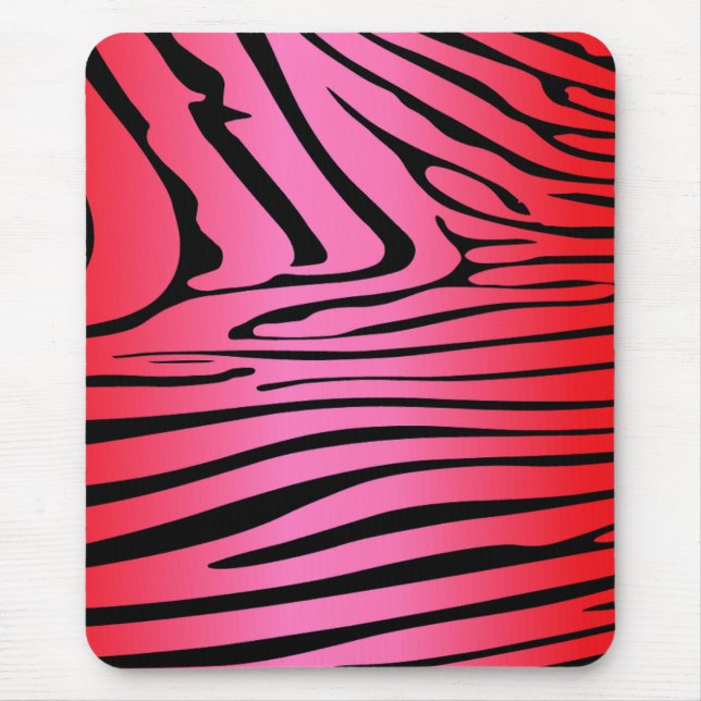 Zesty Zebra Red  Mouse Mat (Front)