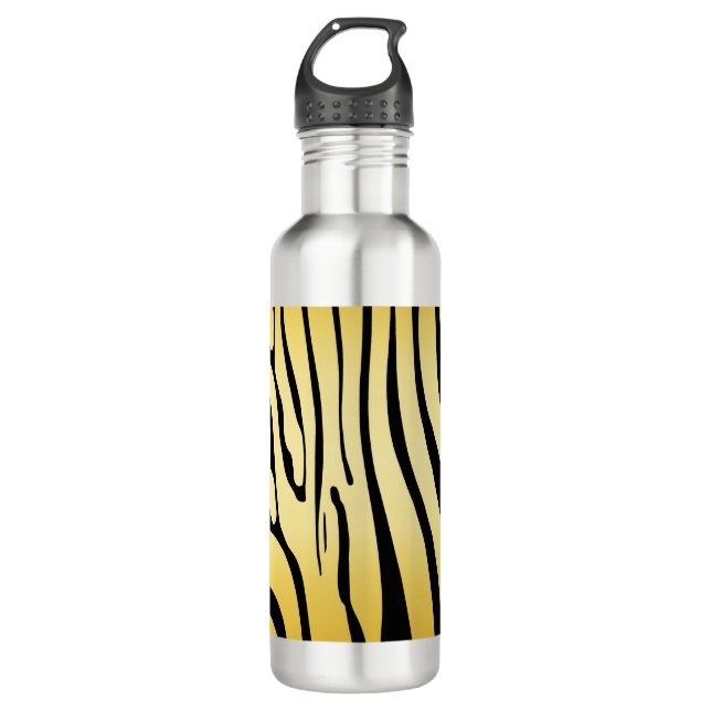 Zesty Zebra Yellow 710 Ml Water Bottle (Front)