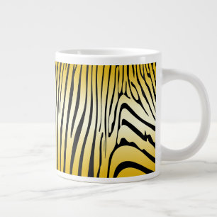 Zesty Zebra Yellow Large Coffee Mug