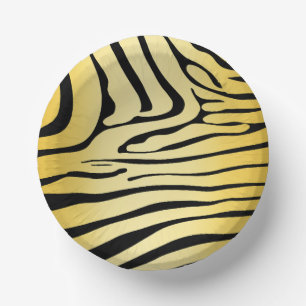 Zesty Zebra Yellow Paper Plate