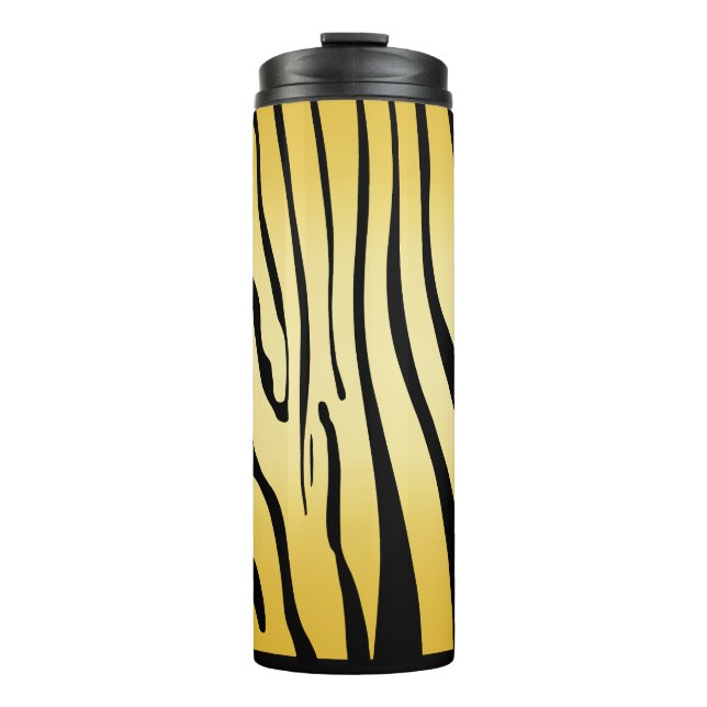 Zesty Zebra Yellow Thermal Tumbler (Front)